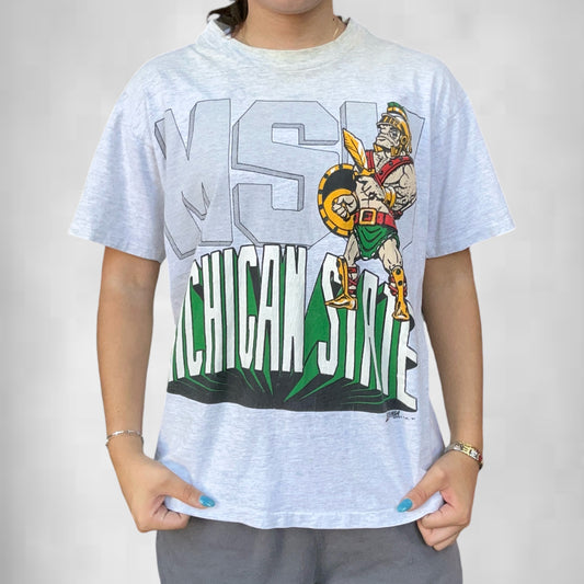 Vintage 90s Michigan State Football Tshirt