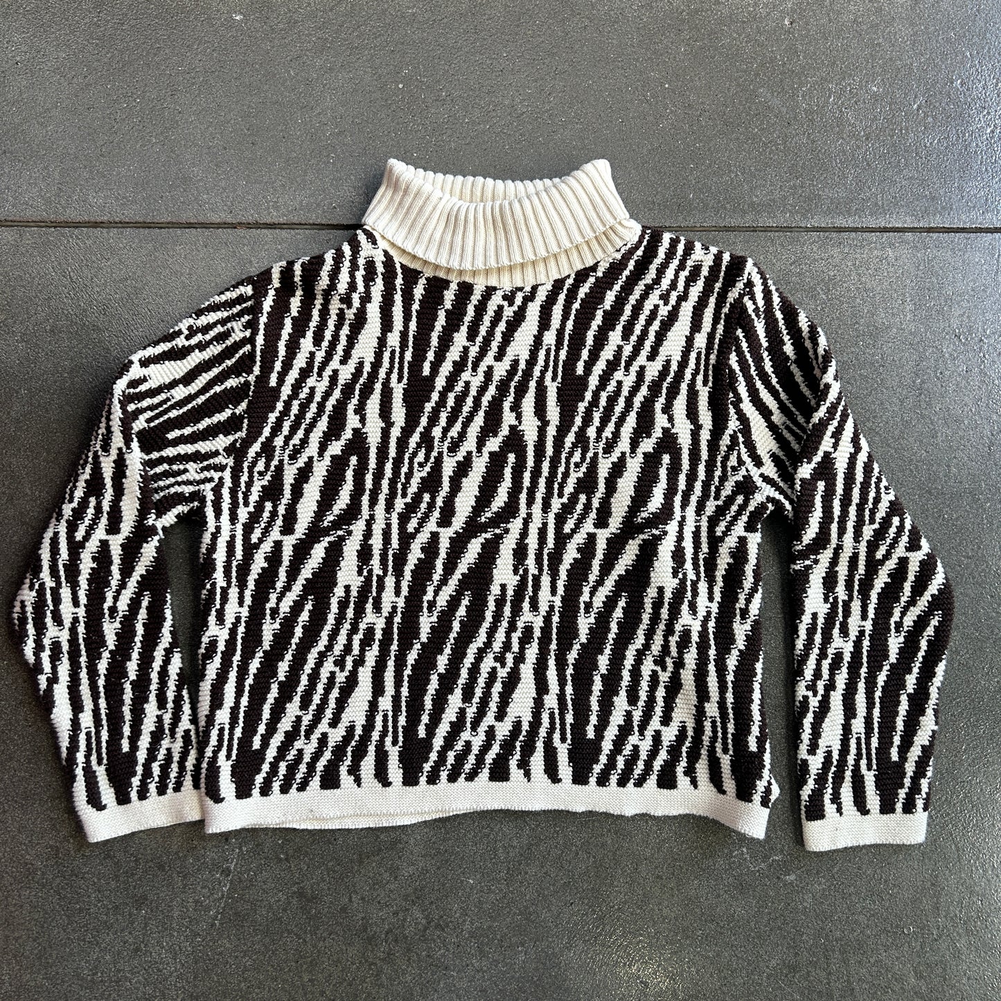 Vintage Neiman Marcus Knitted Zebra Sweater