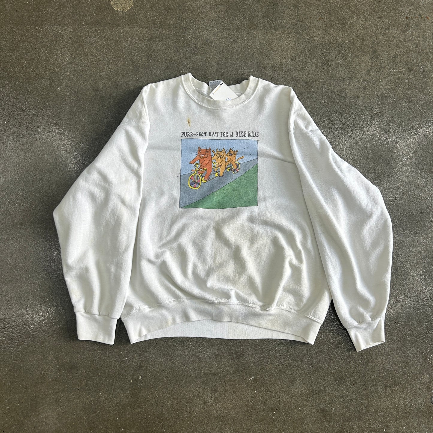 Vintage 90s Purrfect Day Crewneck