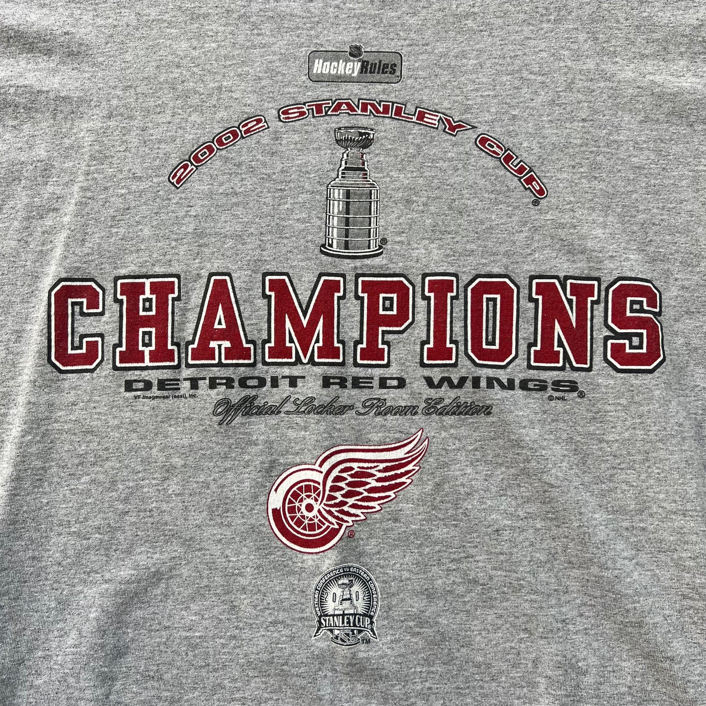 Vintage 2002 Detroit Red Wings Stanley Cup Champions Tee