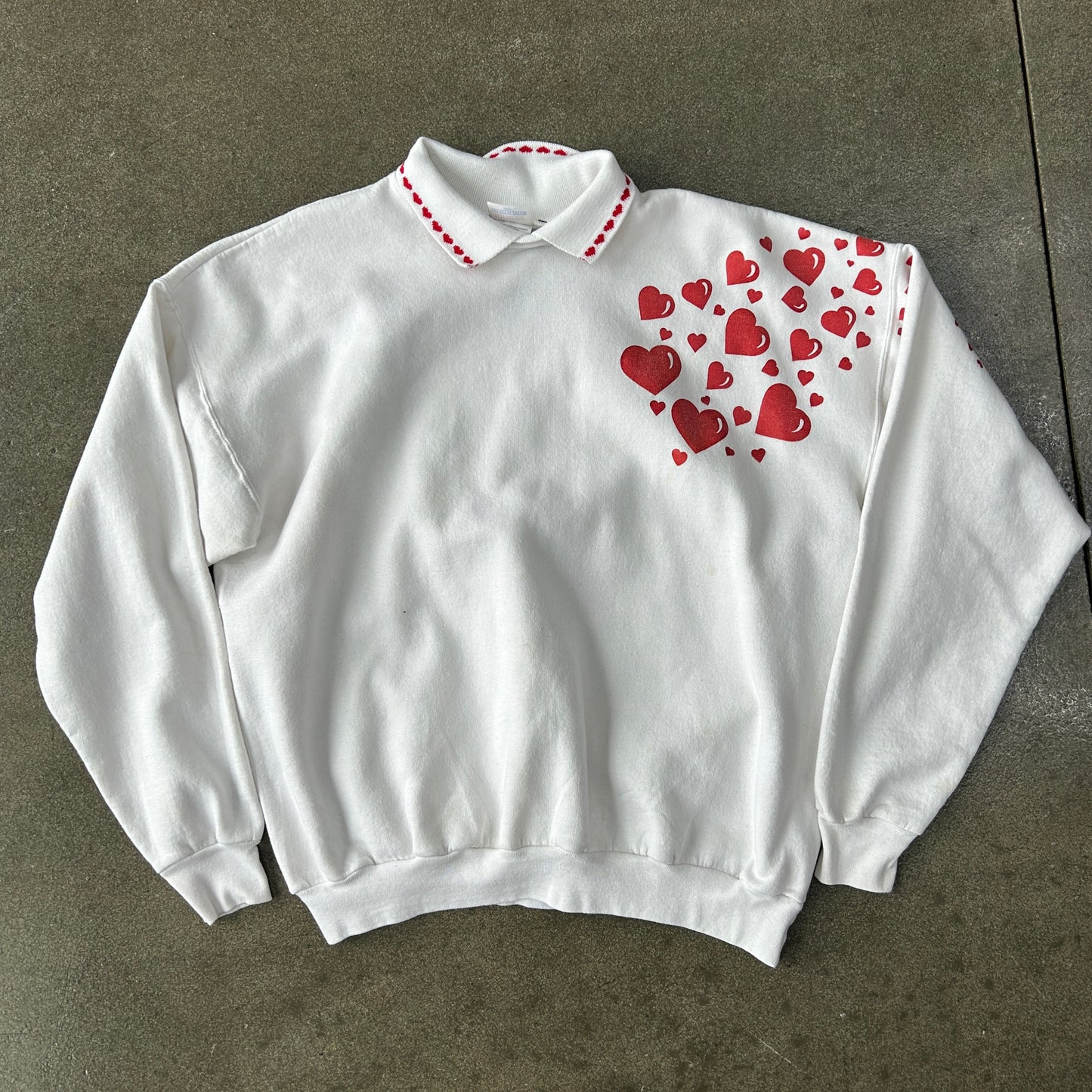 Vintage Heart Collared Crewneck