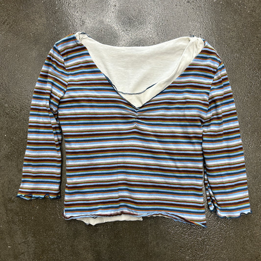 Vintage Delia’s Double Lined Striped Blouse