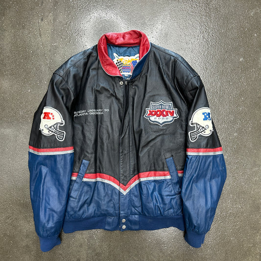 Vintage NFL 2000 Super Bowl Leather Bomber