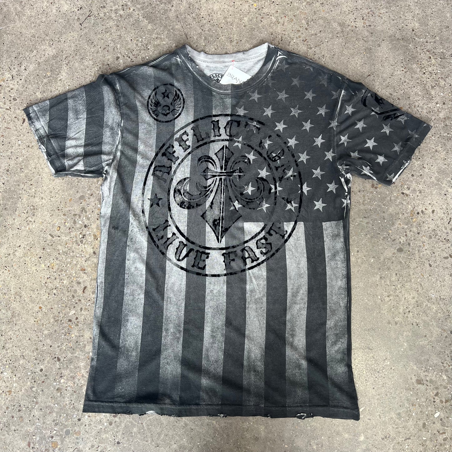Vintage Affliction Y2K American Flag Tee