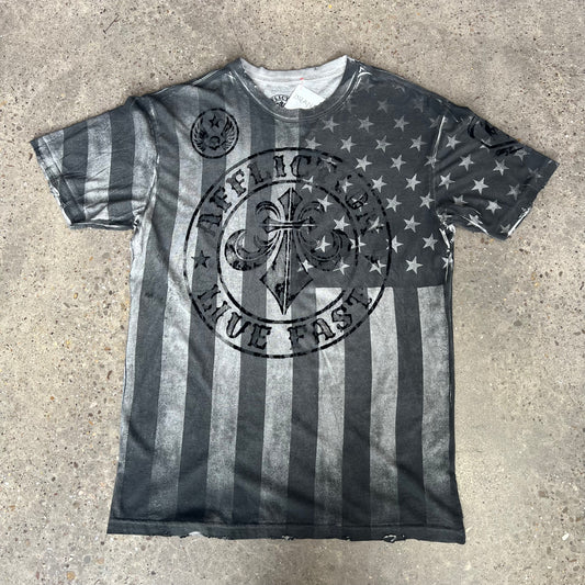 Vintage Affliction Y2K American Flag Tee
