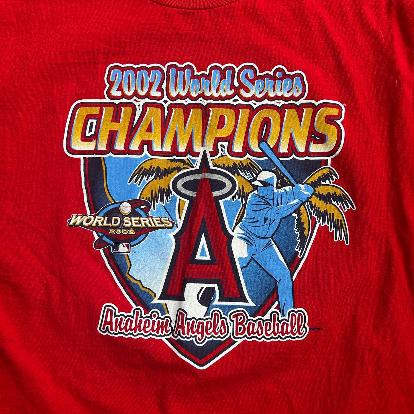 Vintage 2002 World Series Angels Baseball Tee