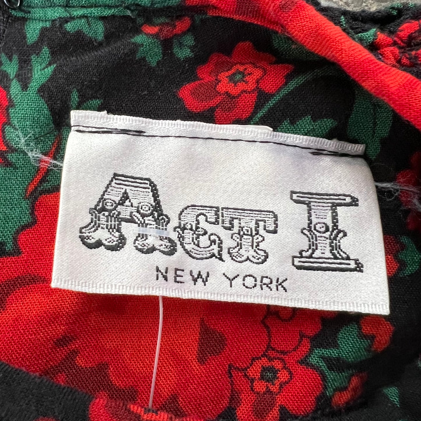 Vintage Act 1 New York Floral Bow Dress