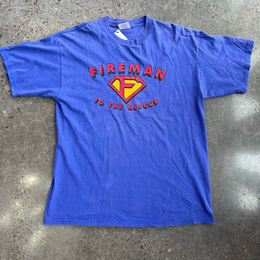 Vintage Fireman To The Rescue Tee