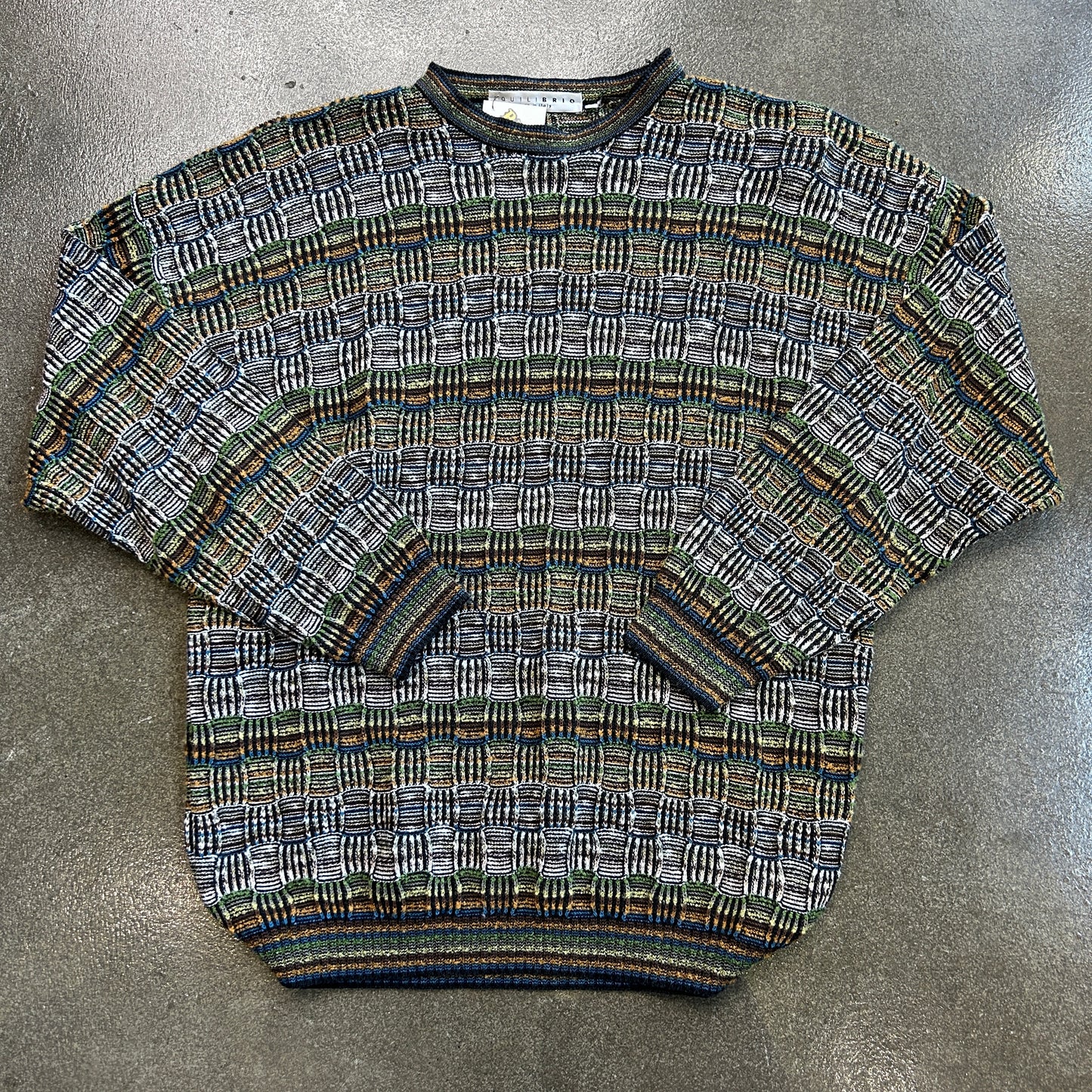 Vintage Equilibrio Waffle Knit Sweater