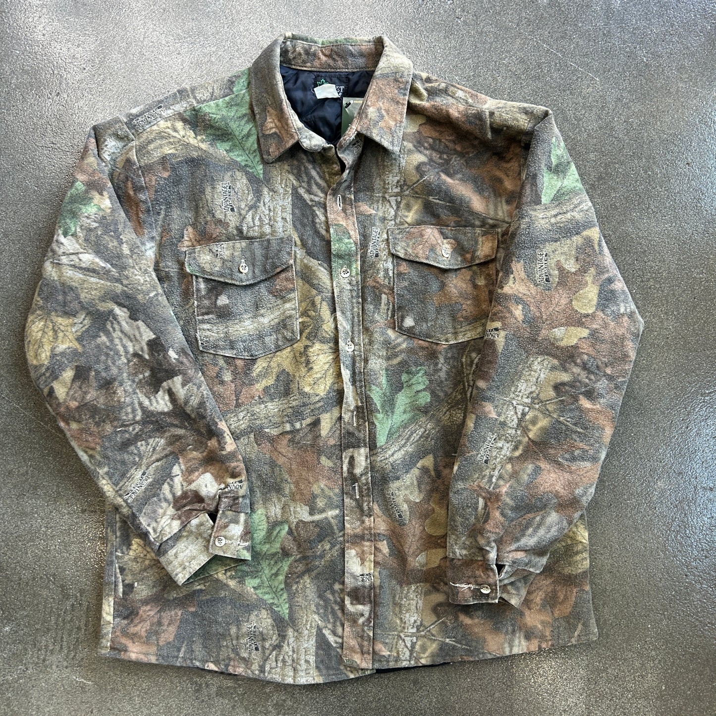 Vintage Codet Quilted Camo Button Up