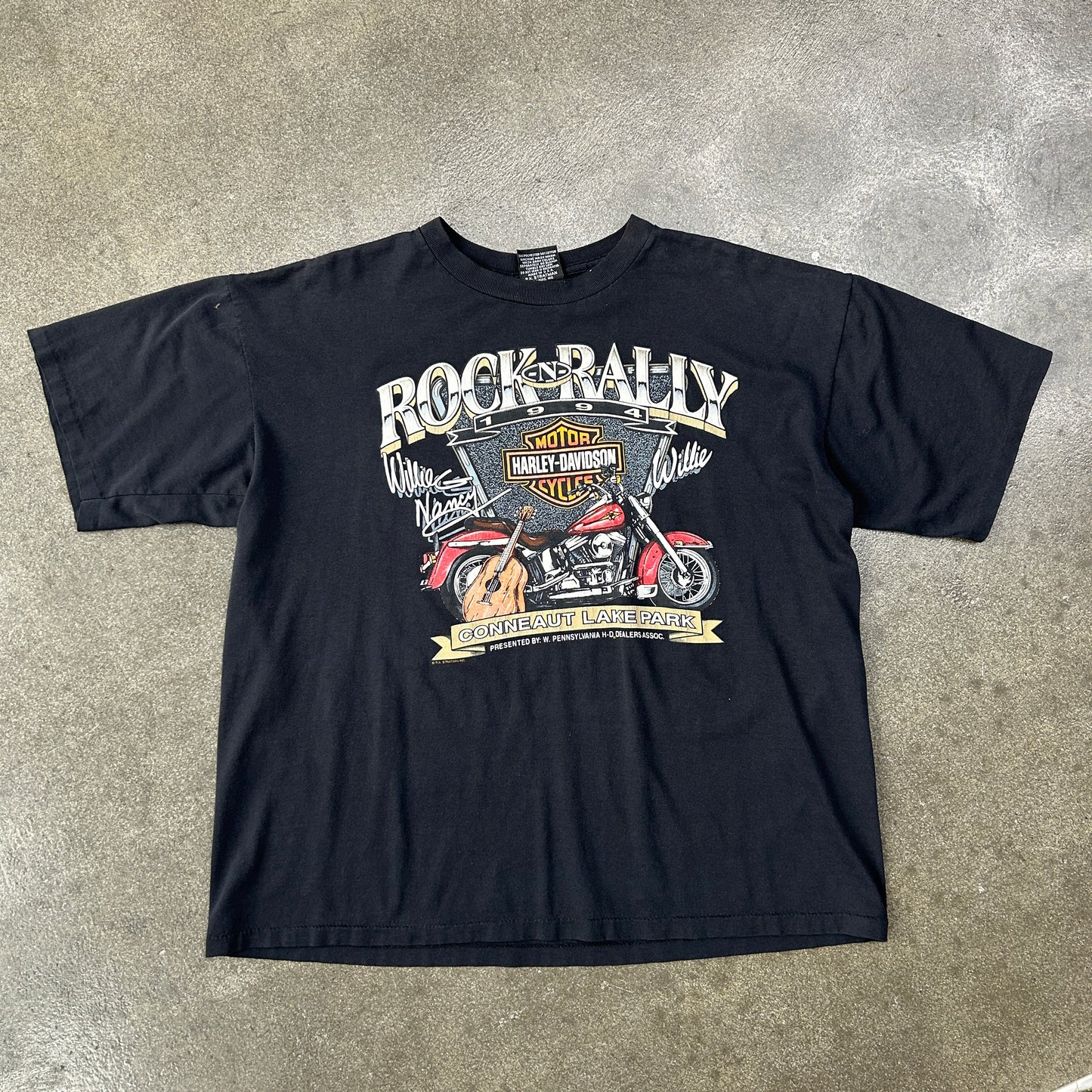 Vintage Harley Davidson Rock N Rally Single Stitch Tee