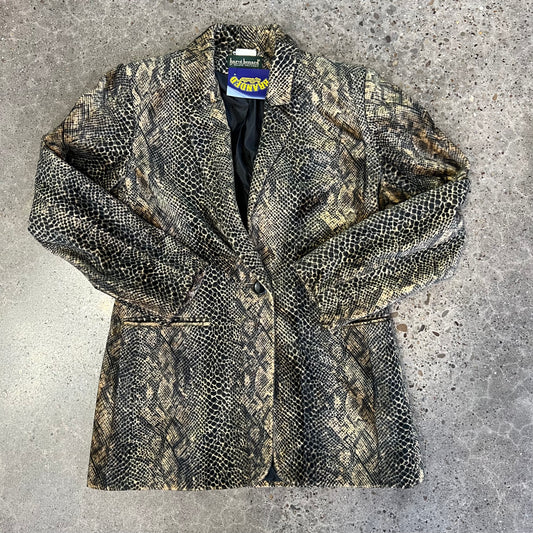 Vintage Velor Animal Print Blazer