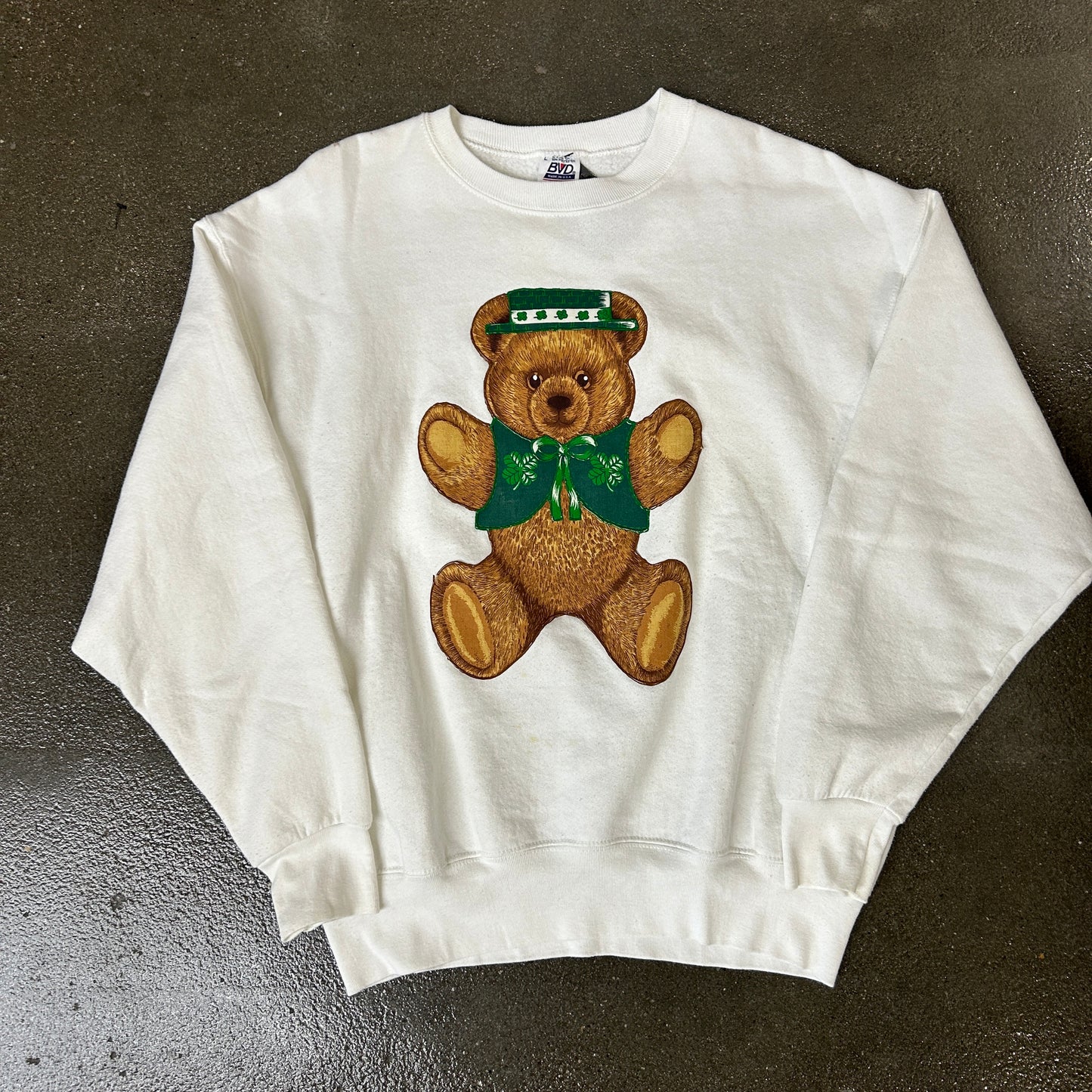 Vintage St Patricks Bear Crewneck