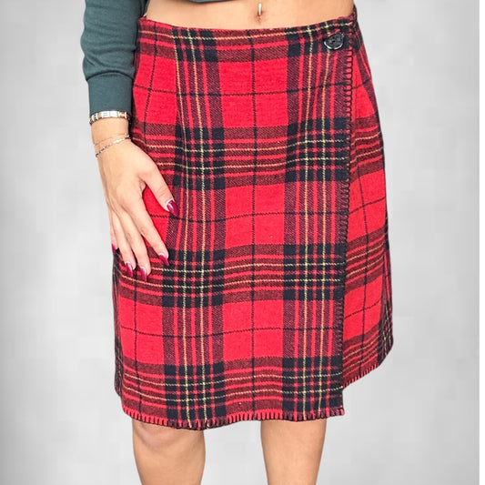 Vintage Barrie Stephens Fleece Plaid Skirt