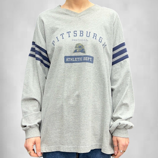 Vintage Pittsburgh Panthers Striped Sleeve Tee