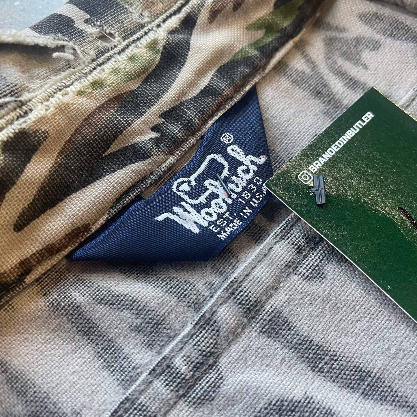 Vintage Camo Woolrich Button Up