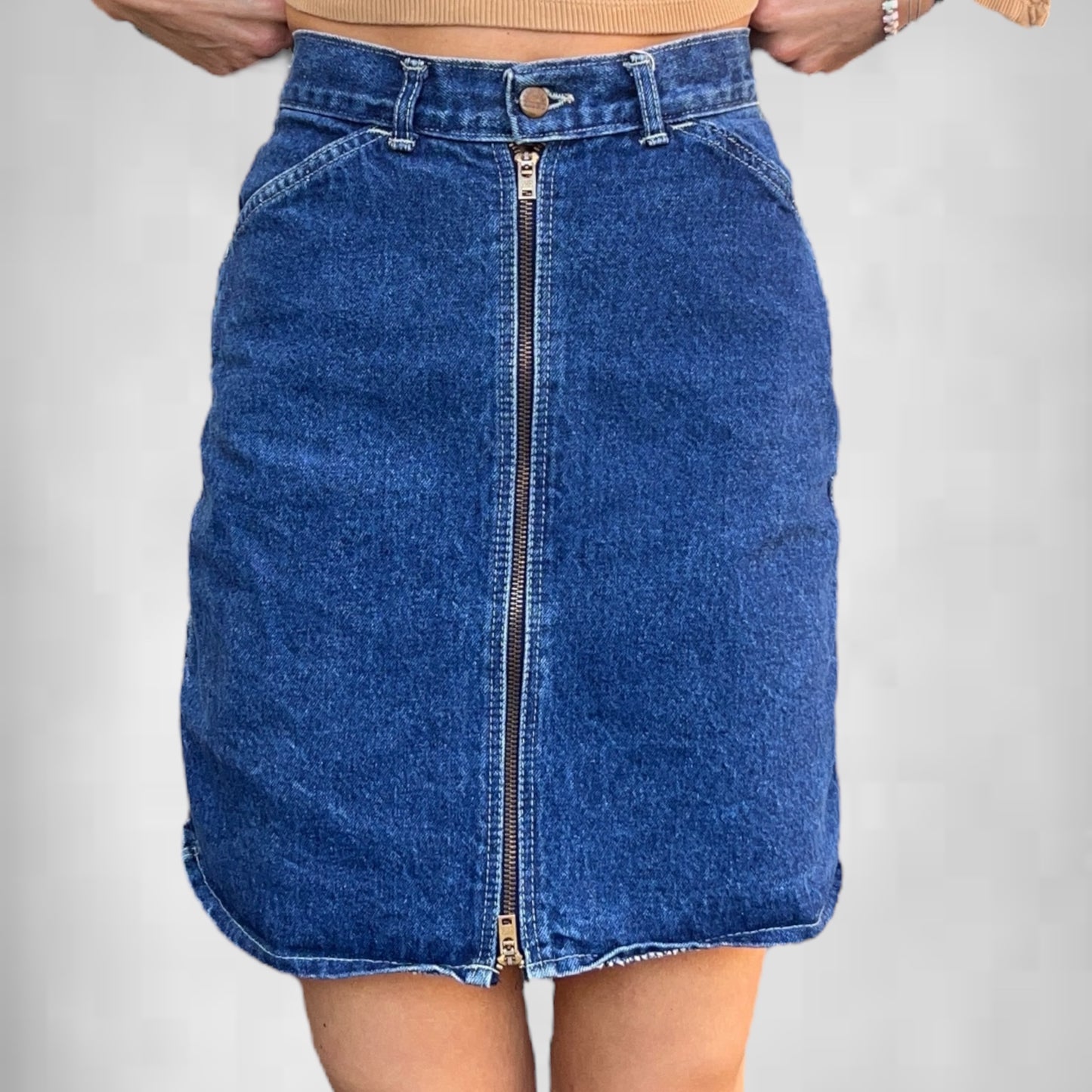 Vintage Sunset Blues Denim Skirt