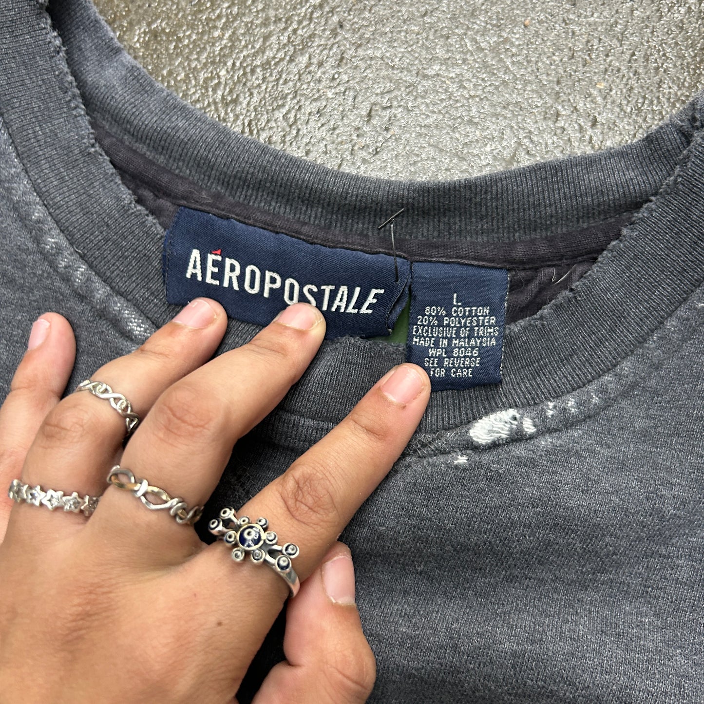 Aeropostale Y2K Distressed Crewneck