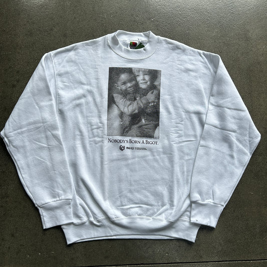 Vintage NCCJ Nobody is Born a Bigot Crewneck