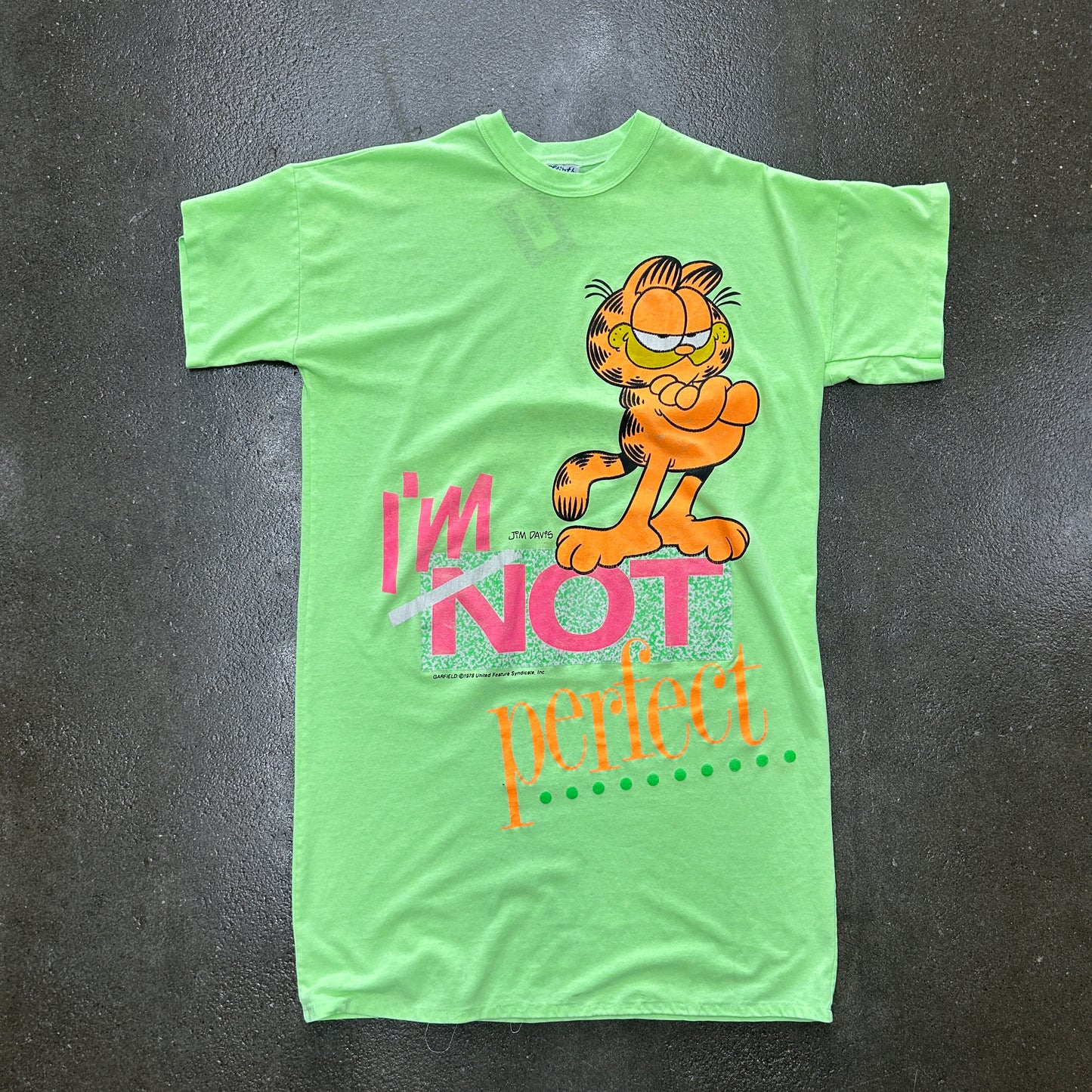 Vintage 1978 Single Stitch Garfield I’m Not Perfect Tee