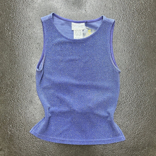 Vintage Backless Glitter Tank Top