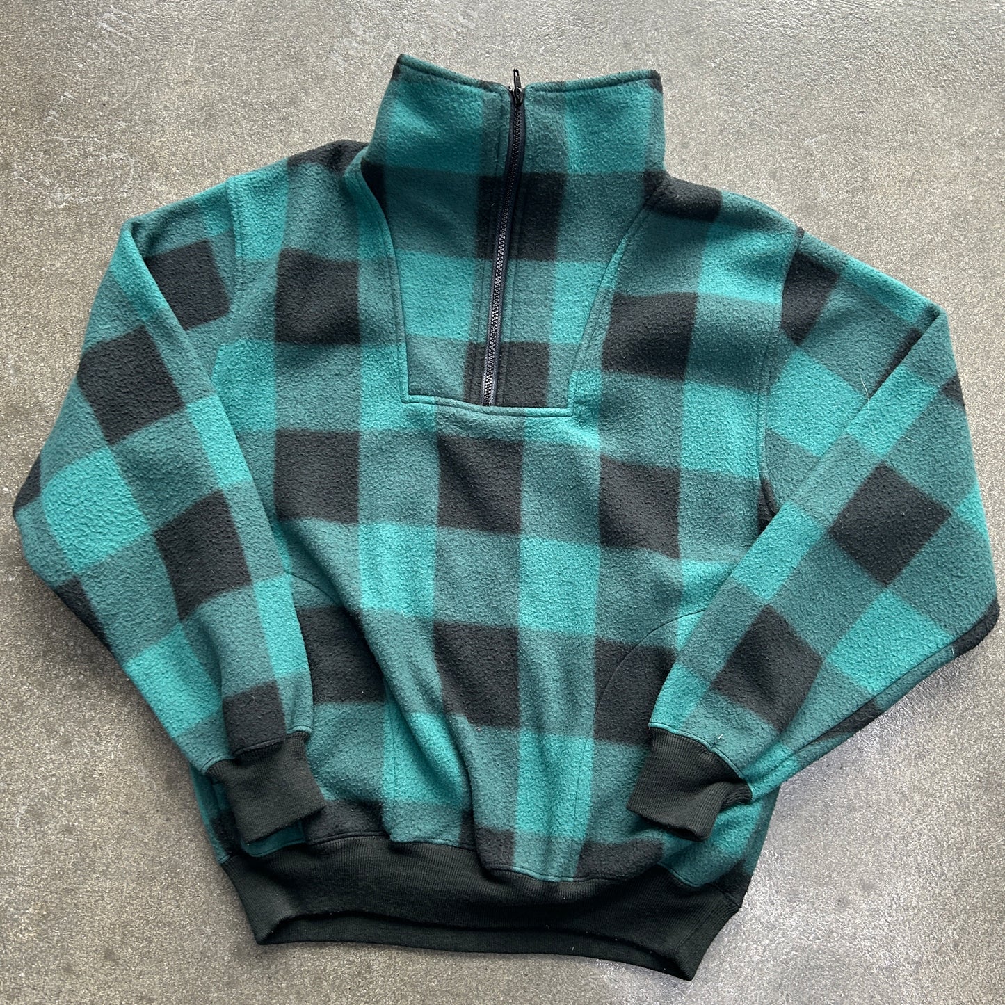 Vintage Fleece Plaid Quarter Zip