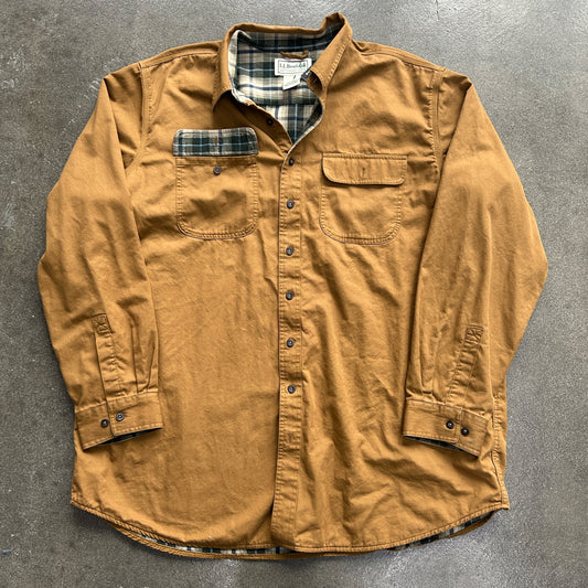 LL Bean Flannel Lined Button Up