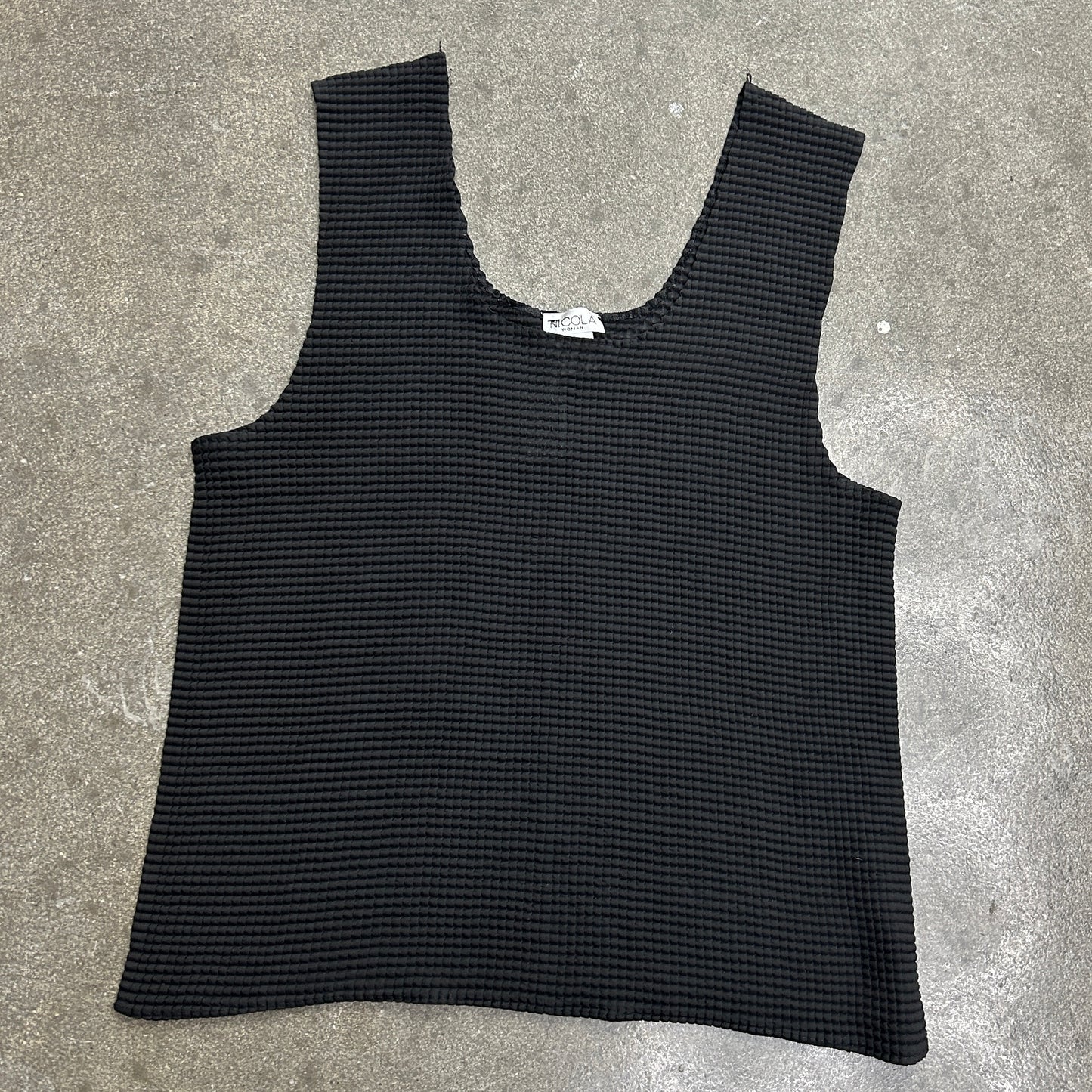 Vintage Nicola Woman Black Tank