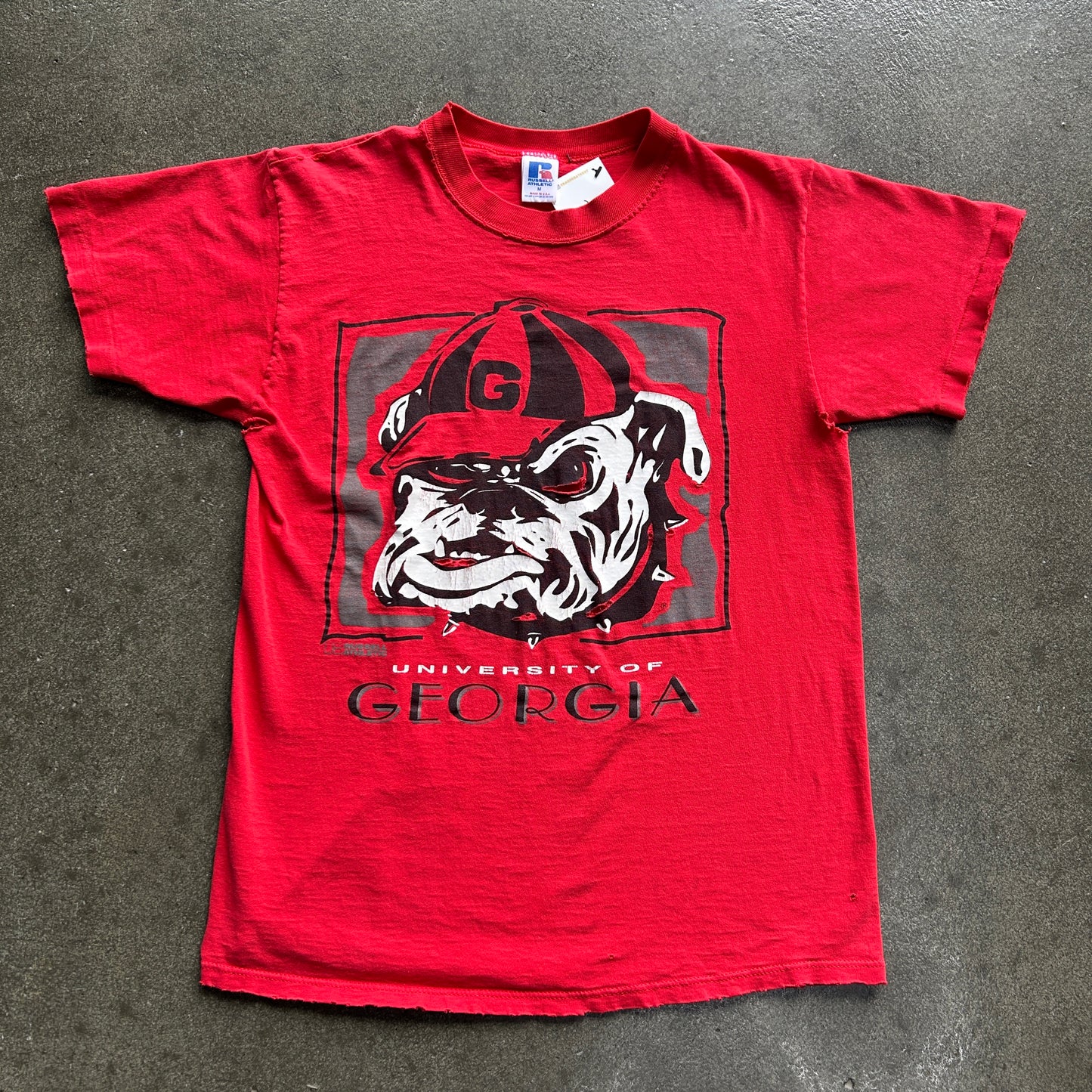 Vintage University of Georgia Distressed Tee