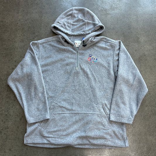 Mickey Embroidered Y2K Quarter Zip Hoodie