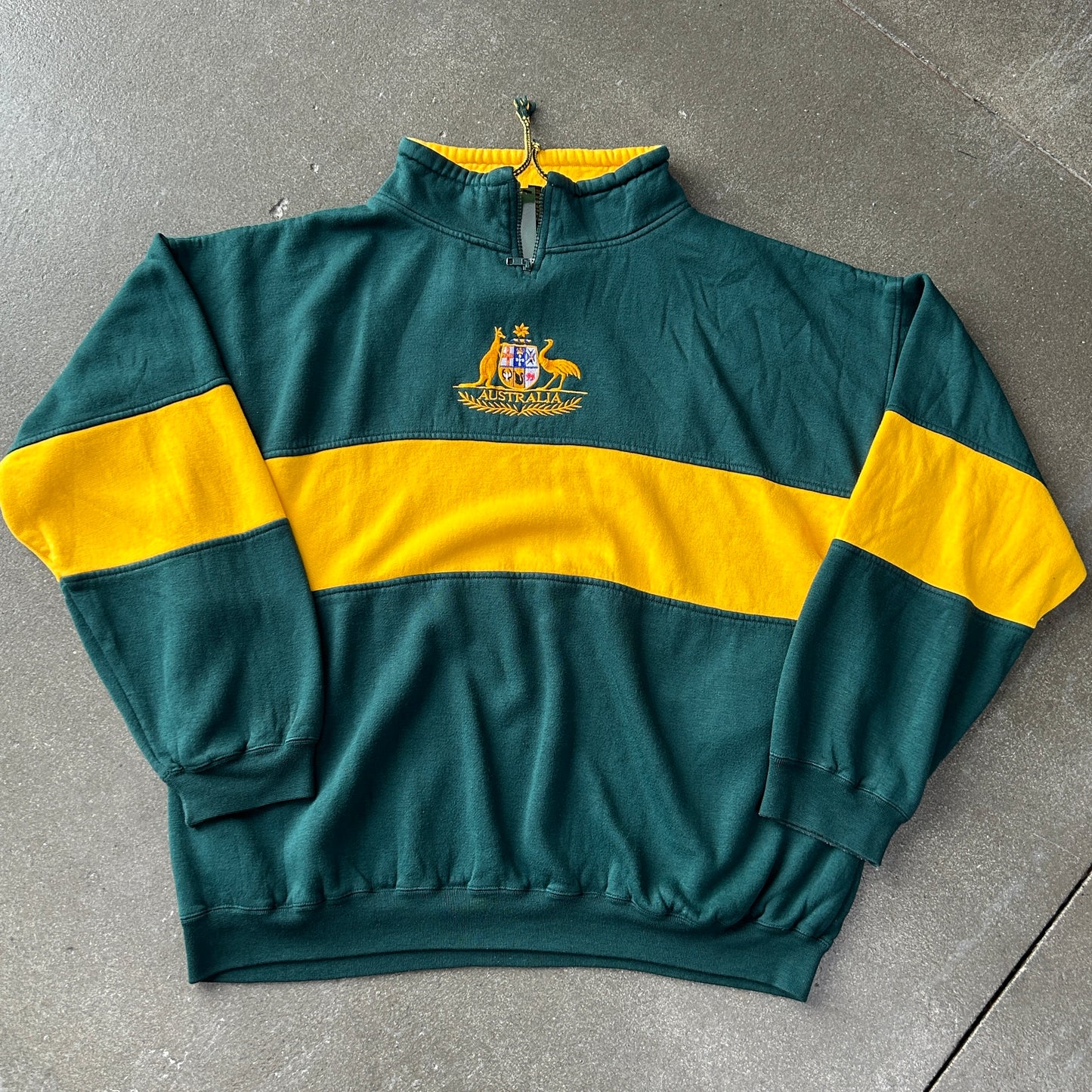 Vintage Australia Mock Neck Zip Crewneck