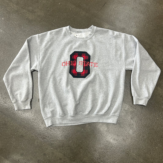 Vintage Plaid Ohio State Crewneck