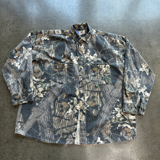 Vintage Mossy Oak Camo Button Up