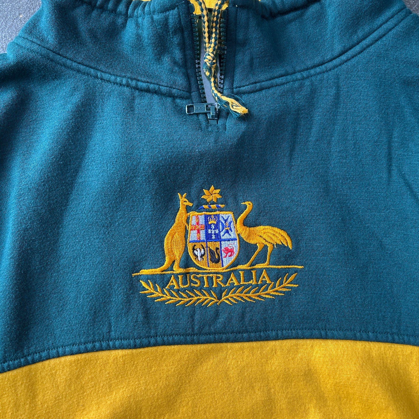 Vintage Australia Mock Neck Zip Crewneck