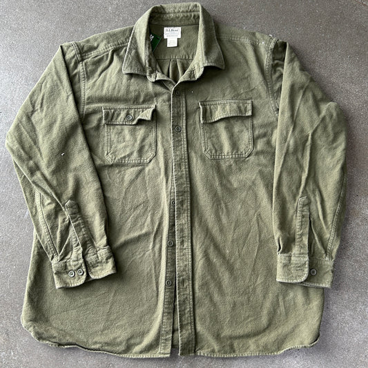 Vintage L.L. Bean Green Button Up