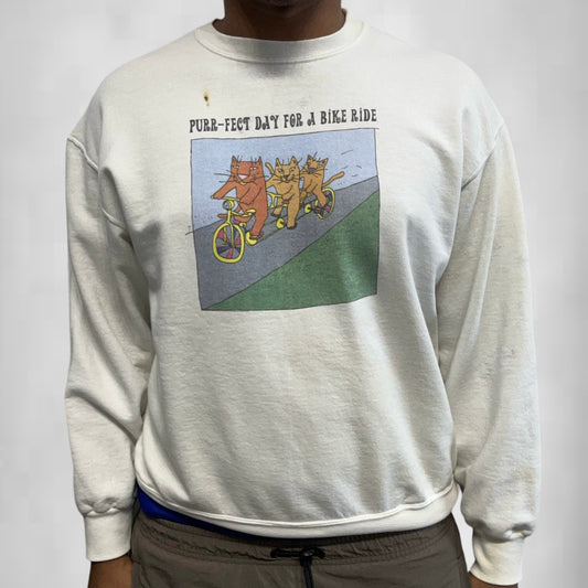 Vintage 90s Purrfect Day Crewneck