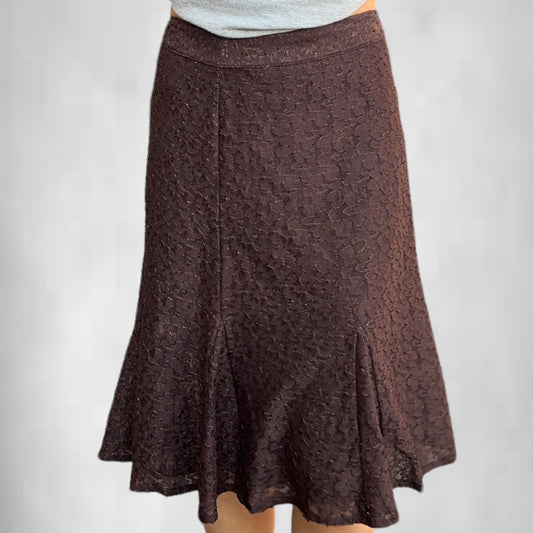 Vintage Brown Lace Skirt