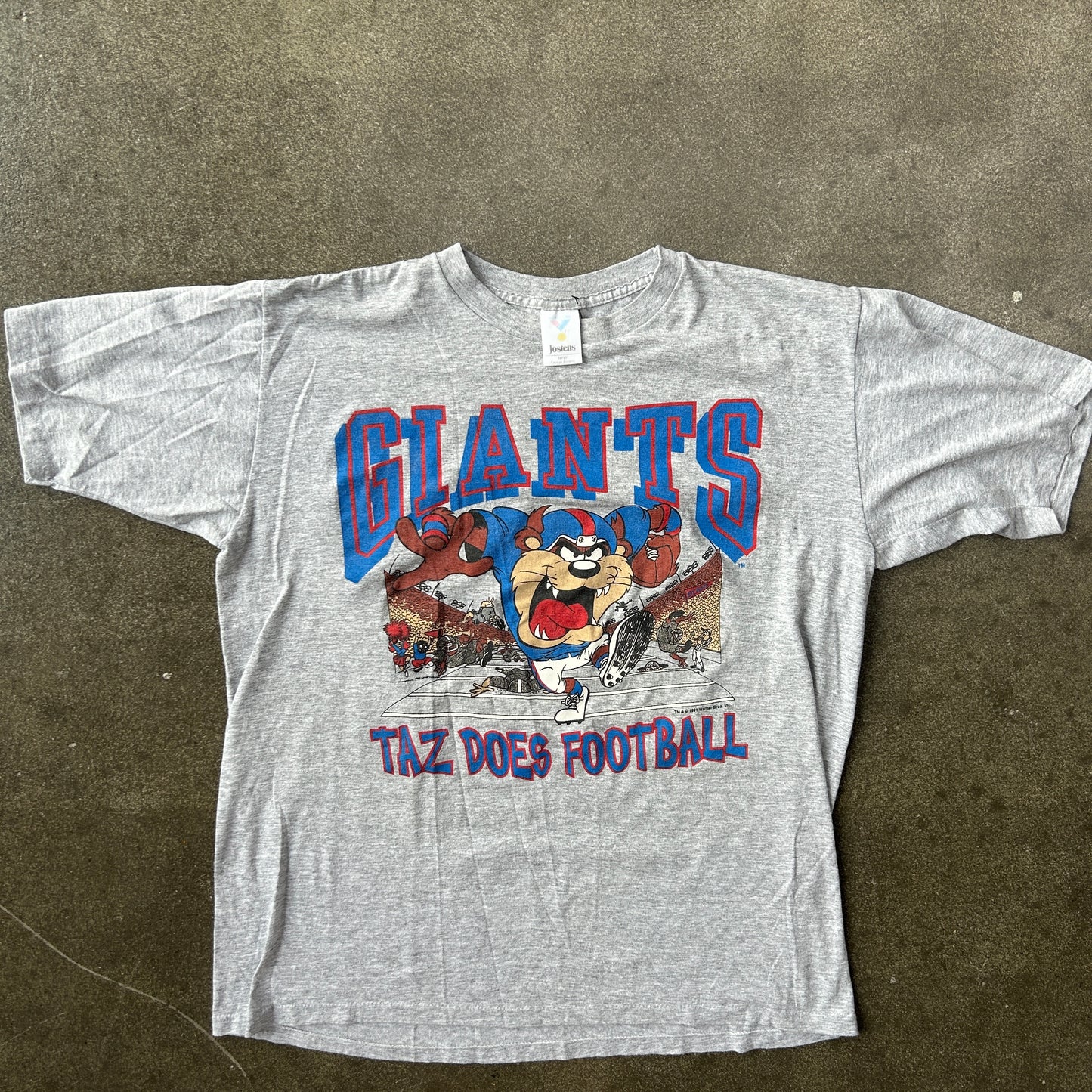 Vintage 1991 Taz Football Giants Tee