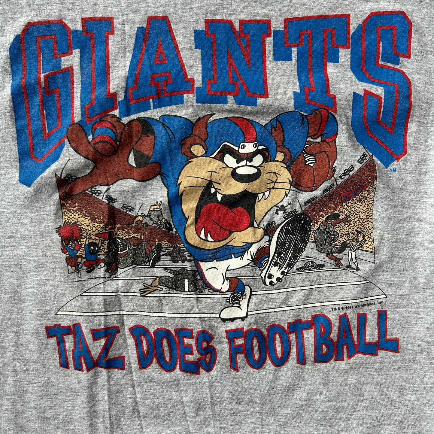 Vintage 1991 Taz Football Giants Tee