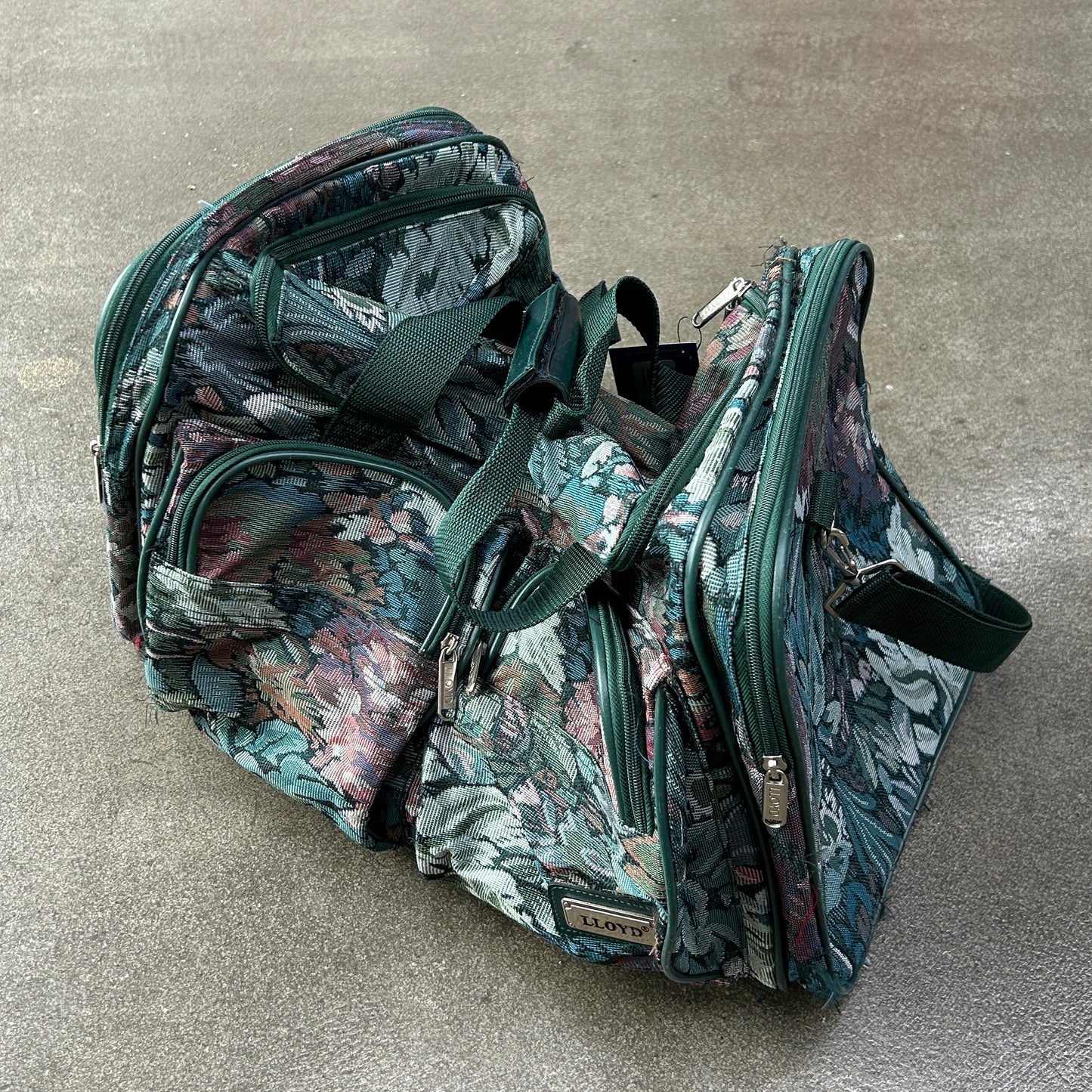 Vintage Floral Duffle Bag