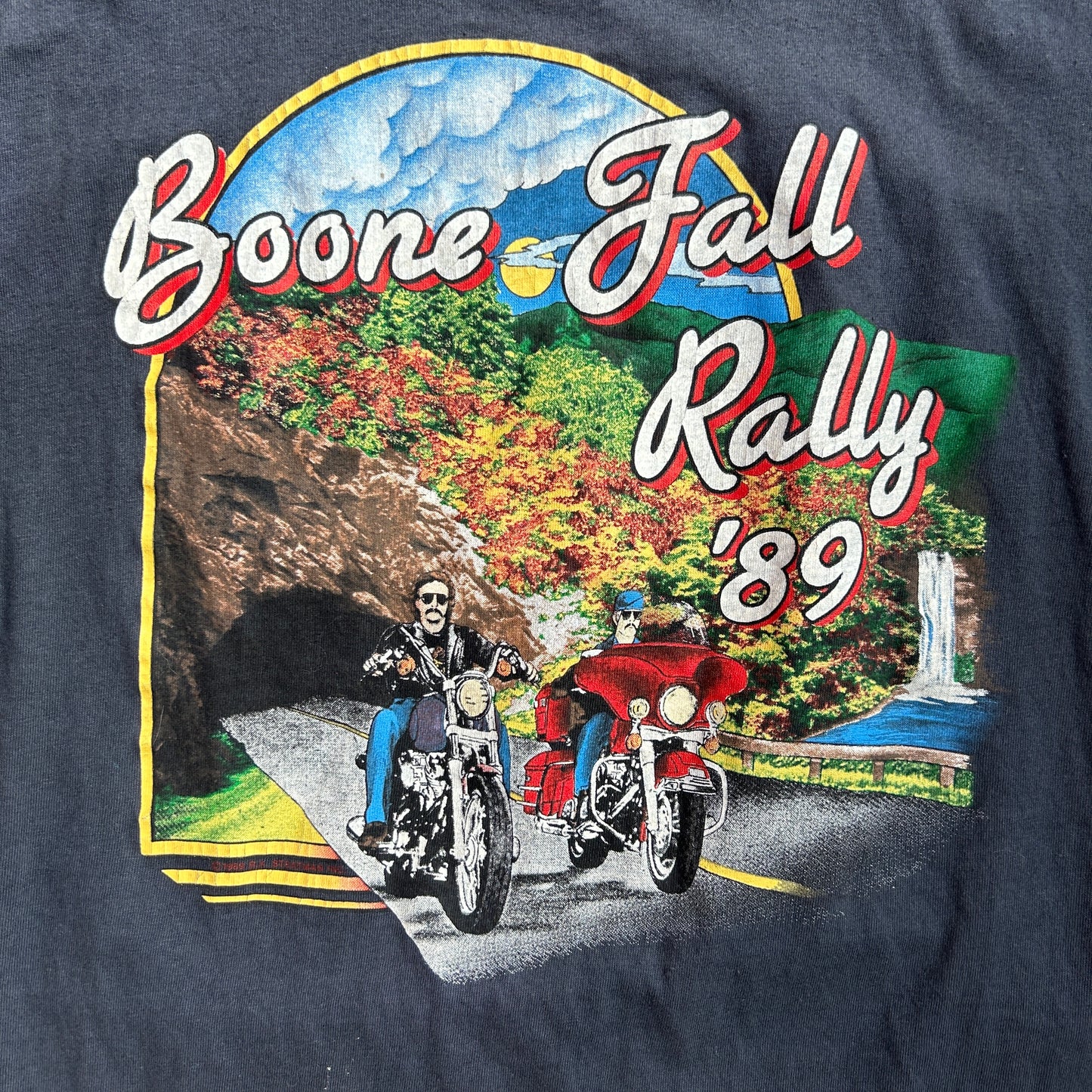 Vintage 1989 Boone Fall Rally Harley Tee