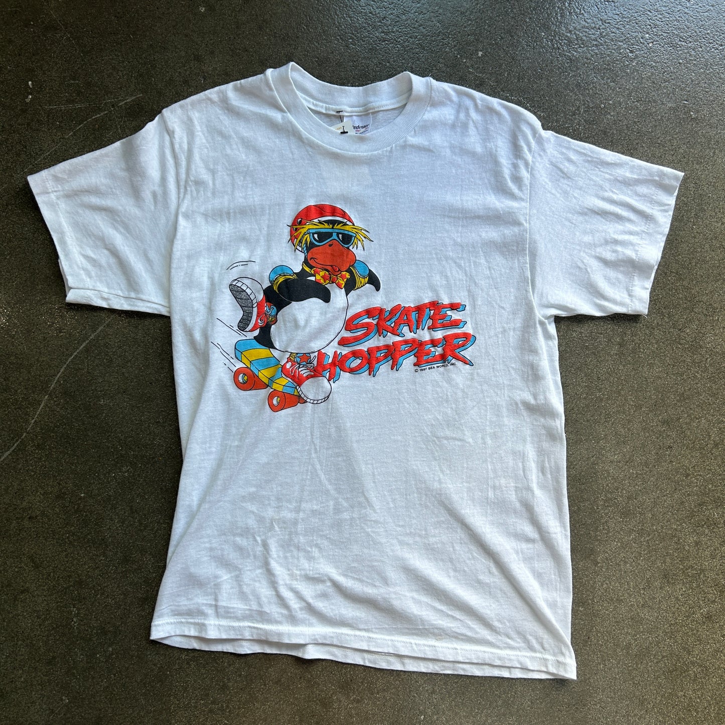 Vintage 1987 Sea World Skate Hopper Tee