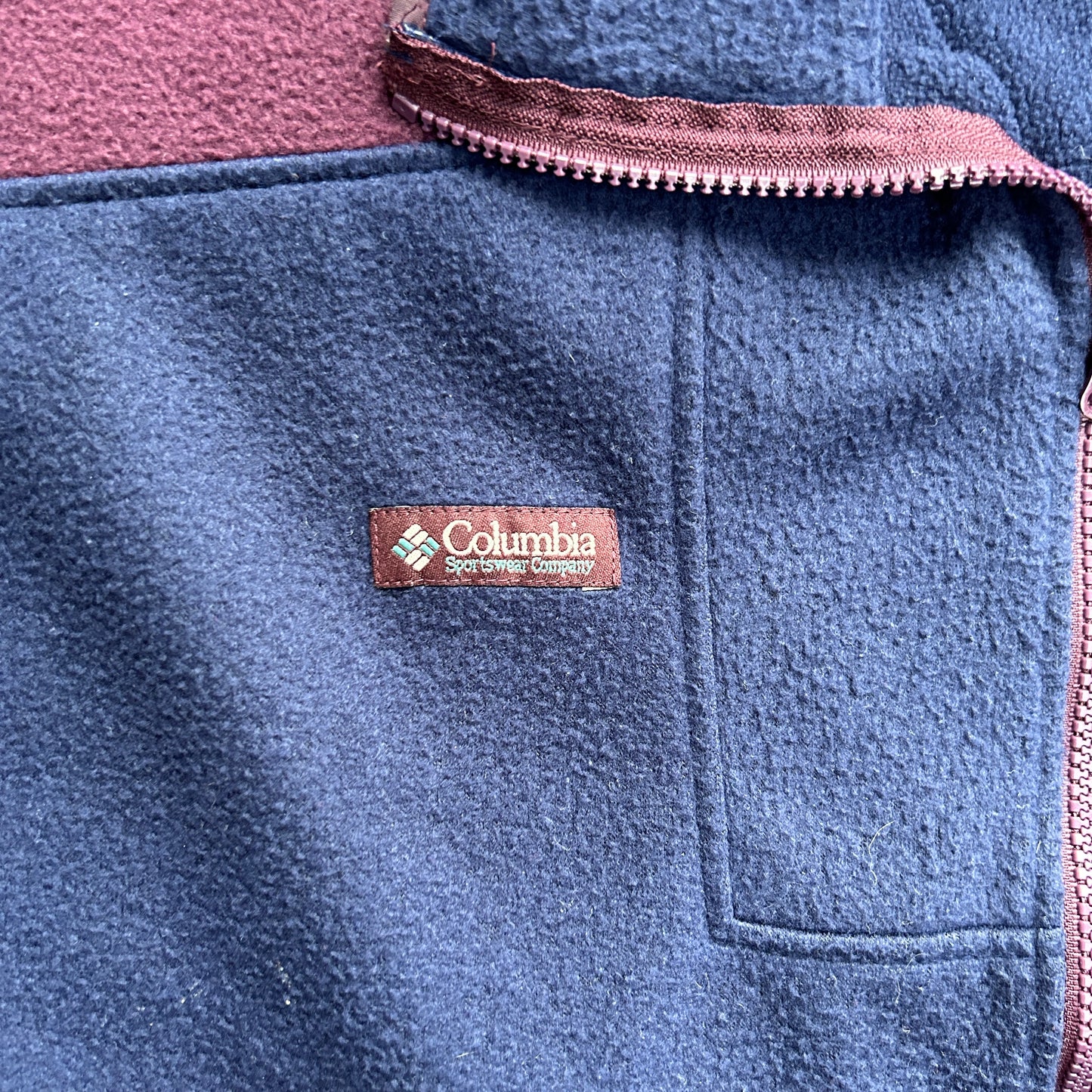 Vintage Columbia Fuzzy Zip Up