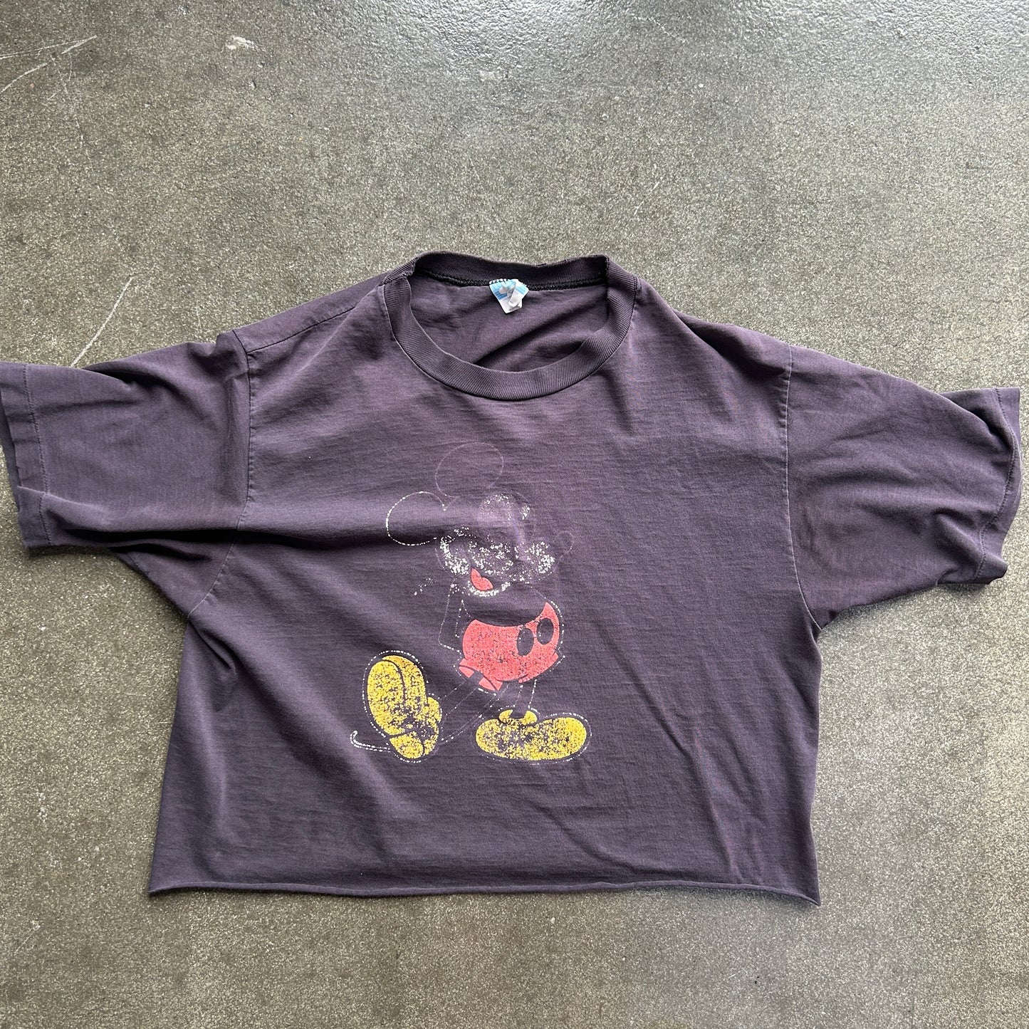 Vintage 90s Mickey Mouse Cropped Tee