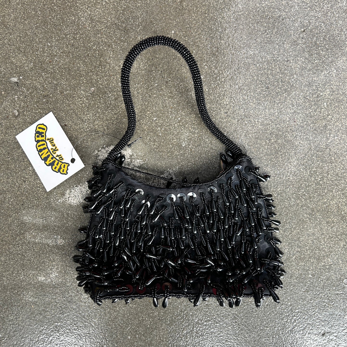 Vintage Black Beaded Purse