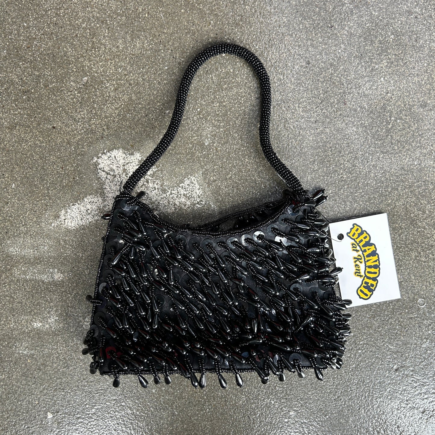 Vintage Black Beaded Purse