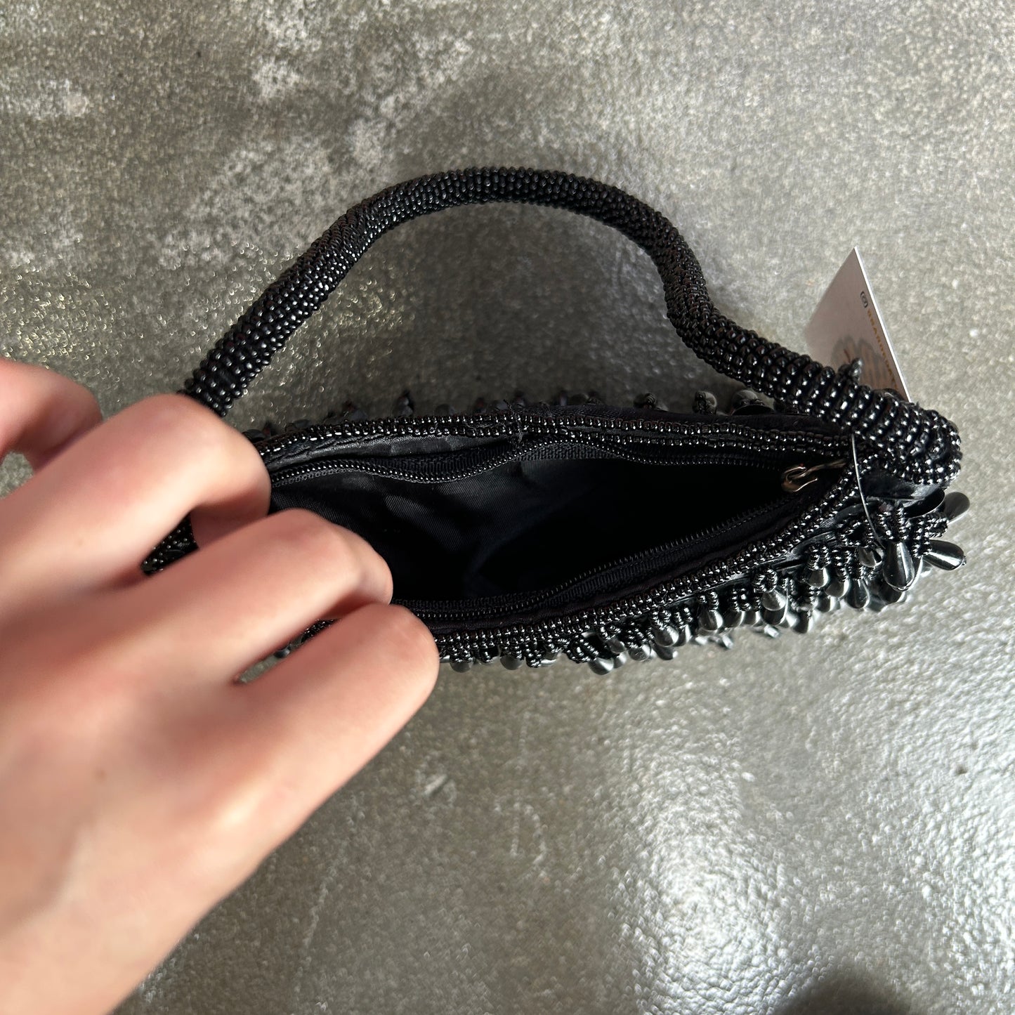 Vintage Black Beaded Purse