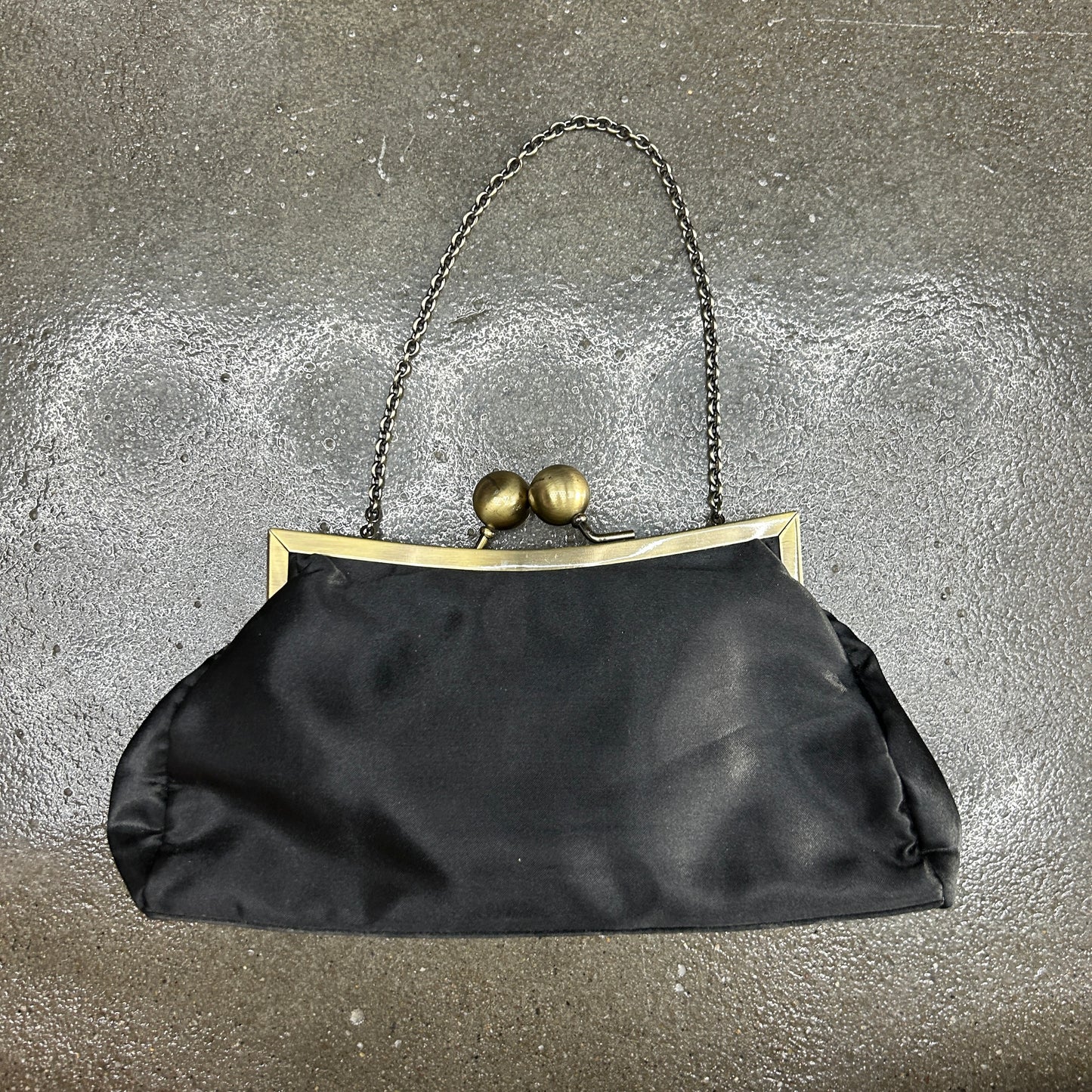 Vintage Black Ruched Purse