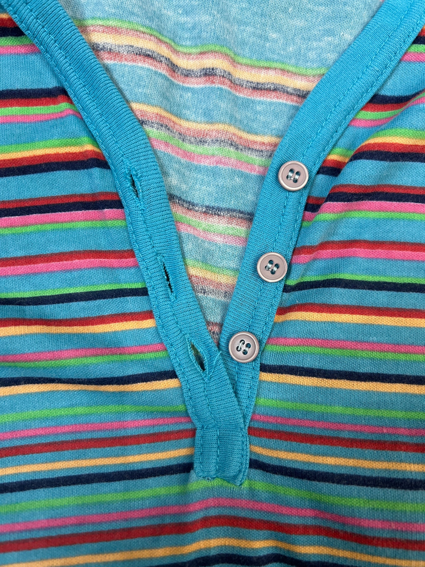 Vintage Striped V Neck