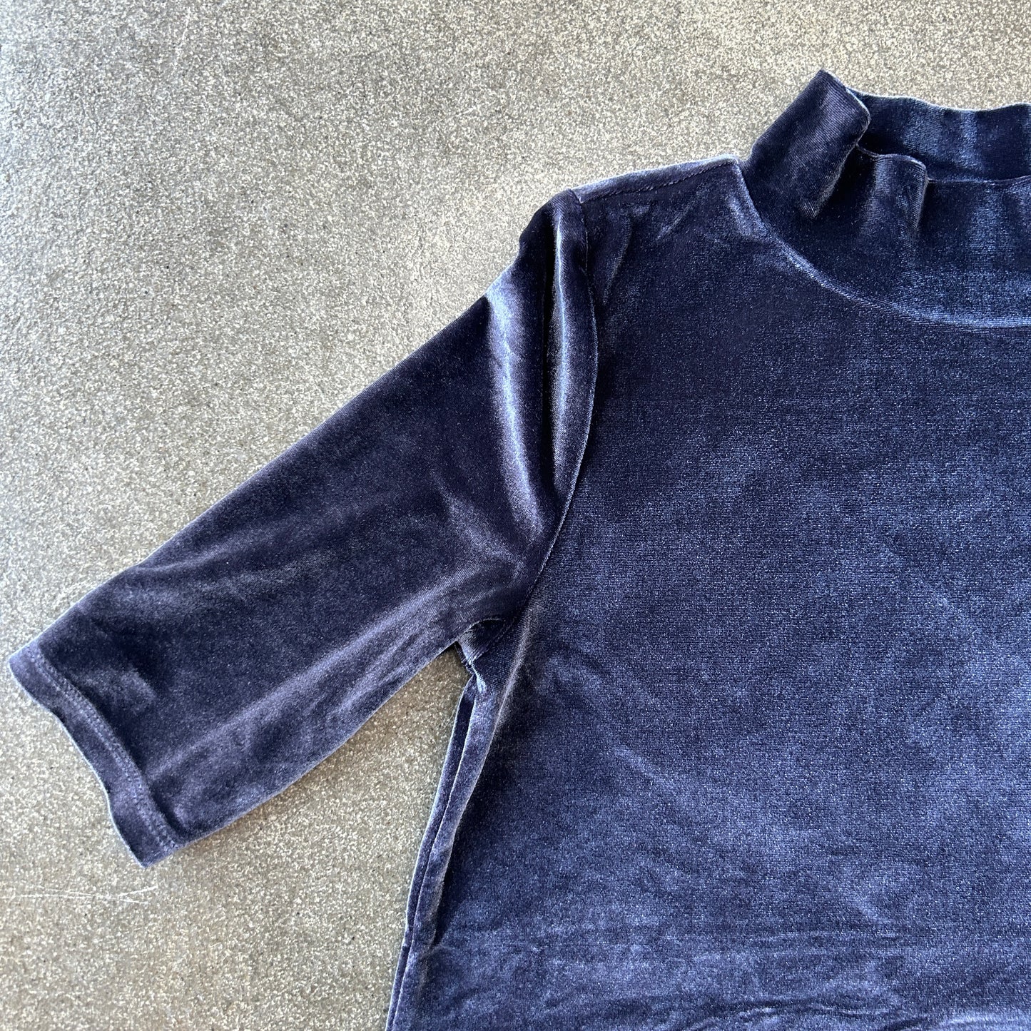 Vintage Navy Velvet Shirt